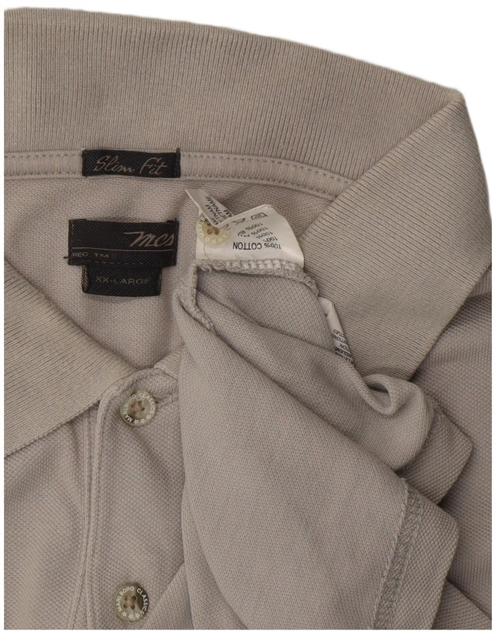 MARLBORO CLASSICS Mens Slim Fit Polo Shirt 2XL Grey Cotton