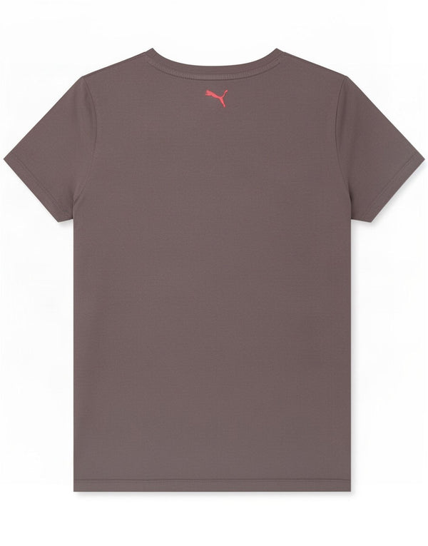 Puma Womens Graphic T-Shirt Top UK 14 Medium Grey Cotton