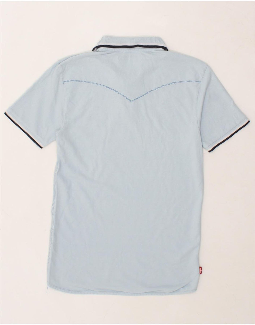 LEVI'S Mens Polo Shirt Small Blue Cotton Vintage Levi's and Second-Hand Levi's from Messina Hembry 