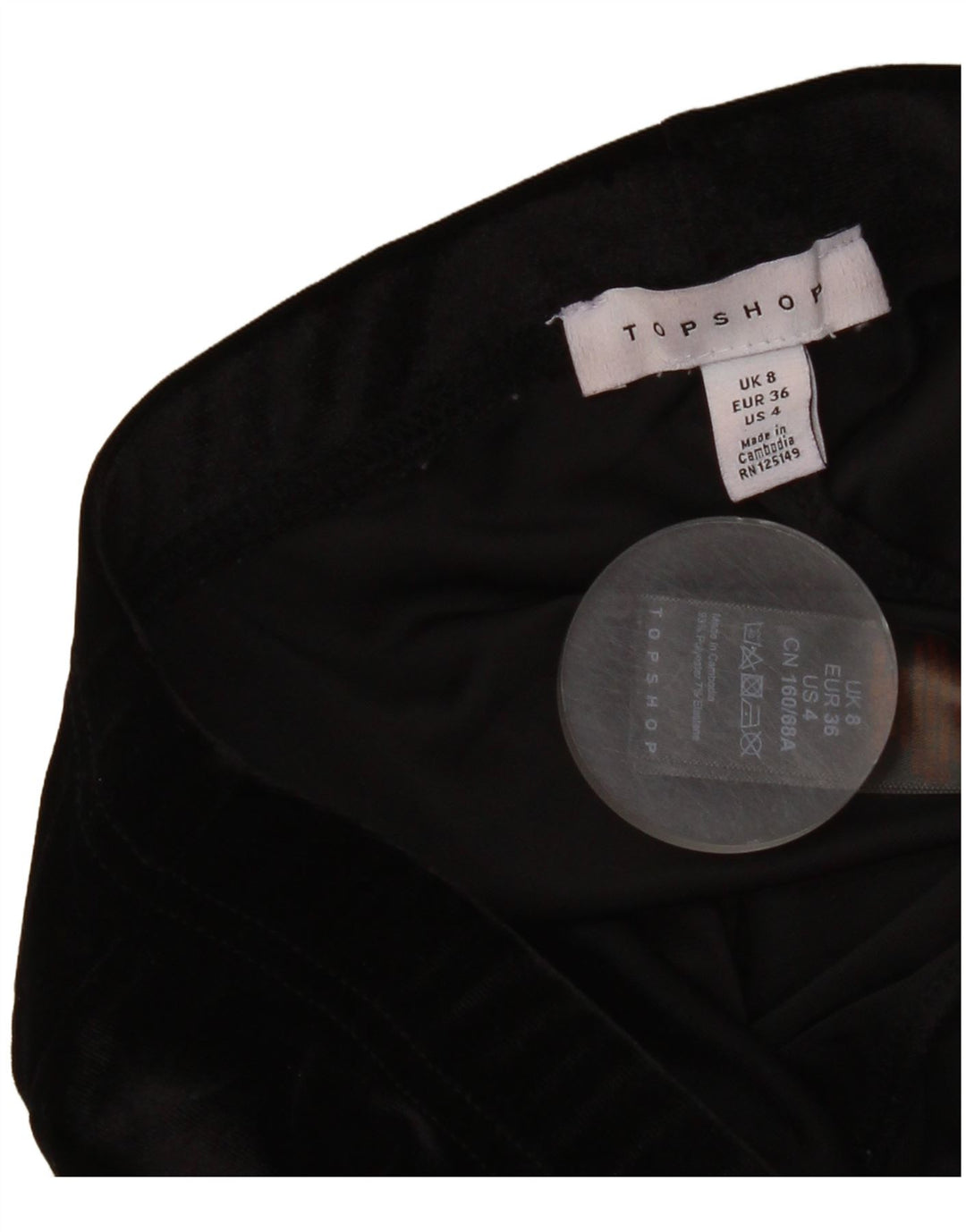Topshop Womens Flare Trousers UK 8 Small W25 L31 Black Polyester