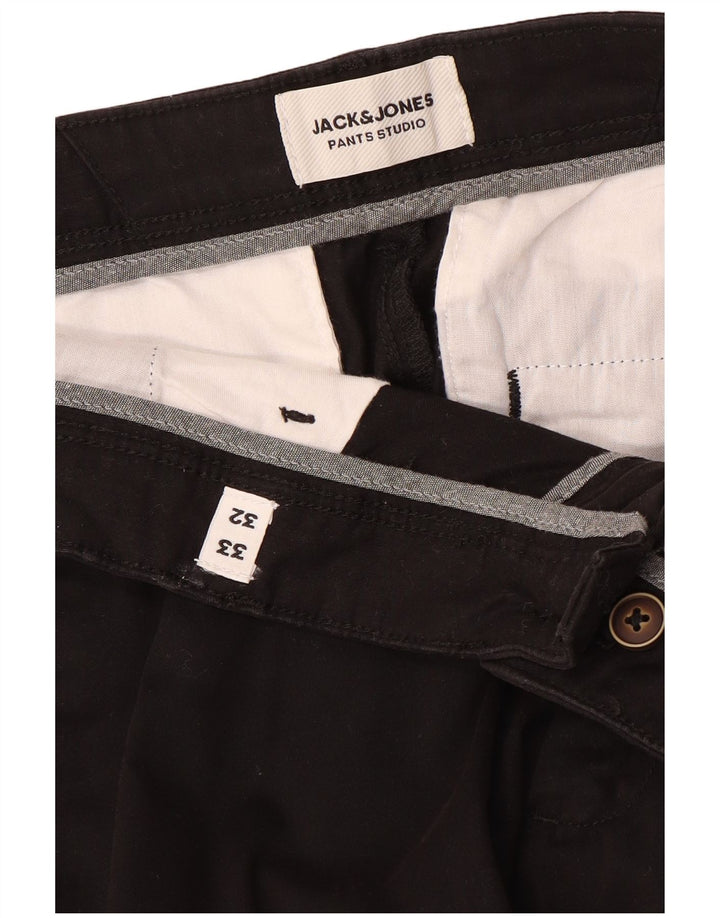 Jack & Jones Mens Slim Chino Trousers W33 L32 Black