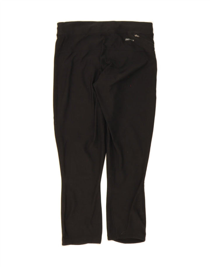 NIKE Womens Dri Fit Capri Leggings UK 8 Small  Black Polyester Vintage Nike and Second-Hand Nike from Messina Hembry 
