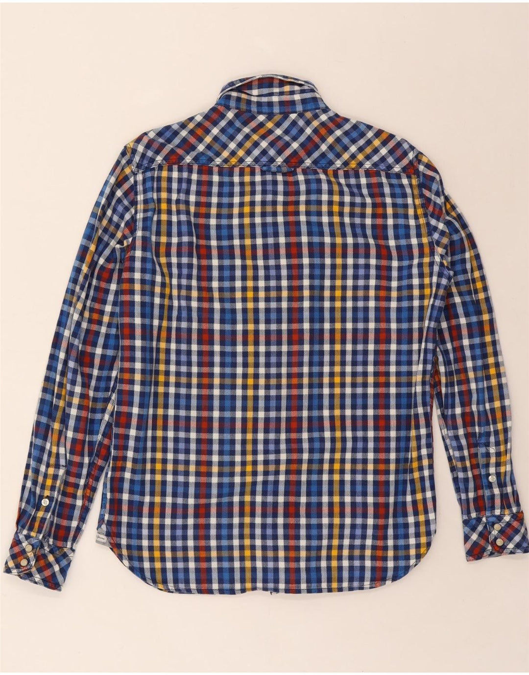 PEPE JEANS Mens Flannel Shirt Medium Multicoloured Check Cotton Vintage PEPE Jeans and Second-Hand PEPE Jeans from Messina Hembry 