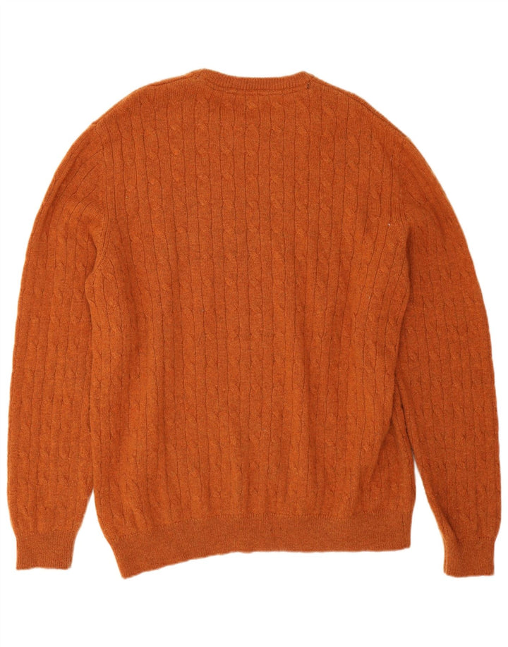 Crew Clothing Mens Crew Neck Jumper Sweater 2XL Brown Lambswool