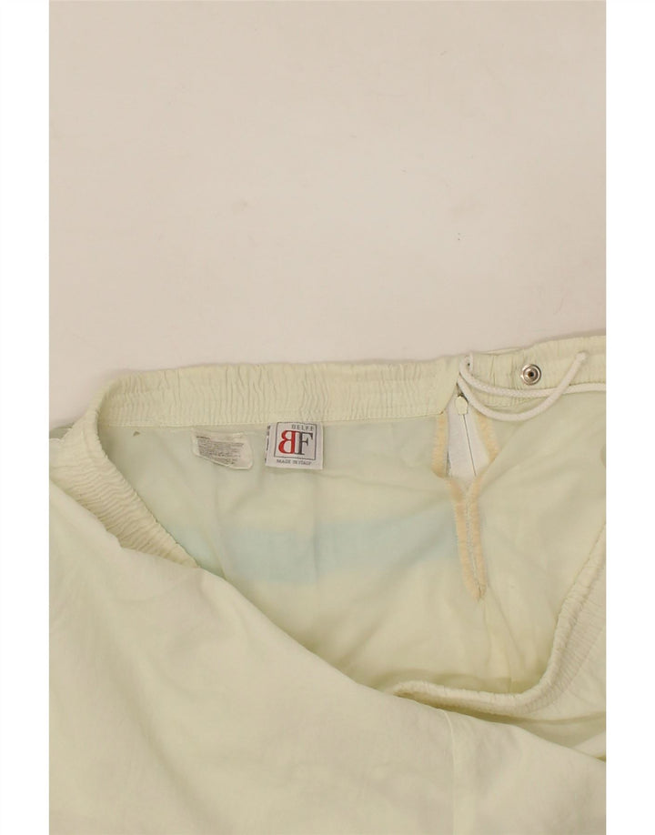BELFE Mens Sport Shorts UK 44 XL Off White Colourblock Polyester Vintage Belfe and Second-Hand Belfe from Messina Hembry 
