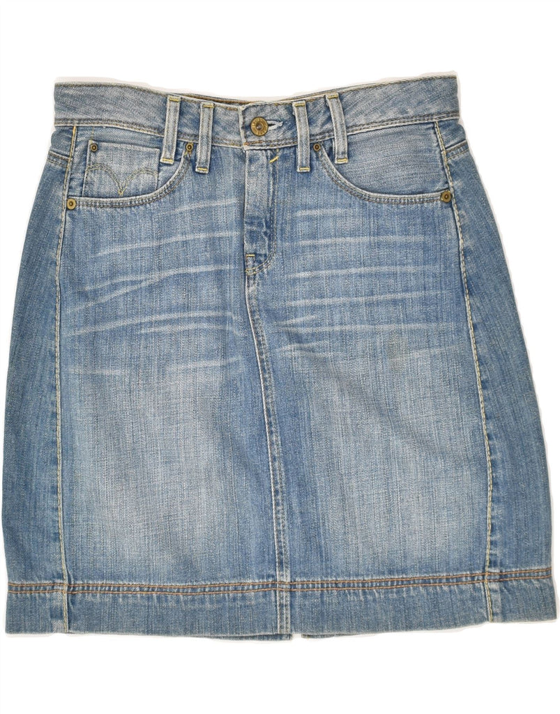 LEVI'S Womens Denim Skirt W30 Medium Blue | Vintage Levi's | Thrift | Second-Hand Levi's | Used Clothing | Messina Hembry 