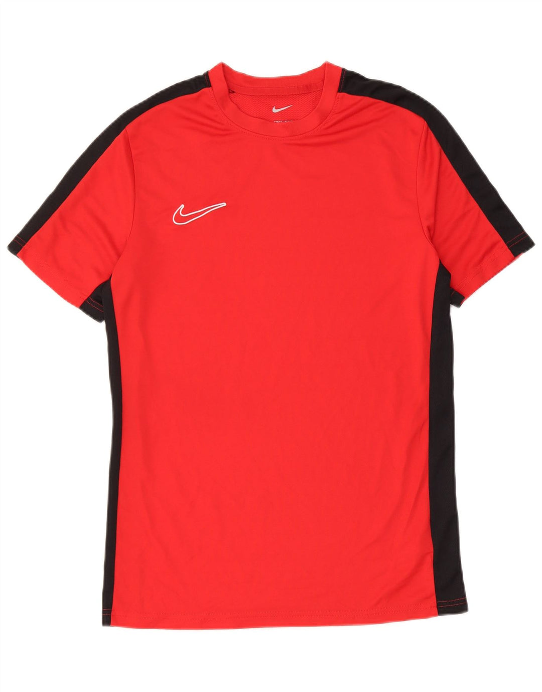 Nike Mens Dri Fit Slim T-Shirt Top Medium Red Colourblock Polyester