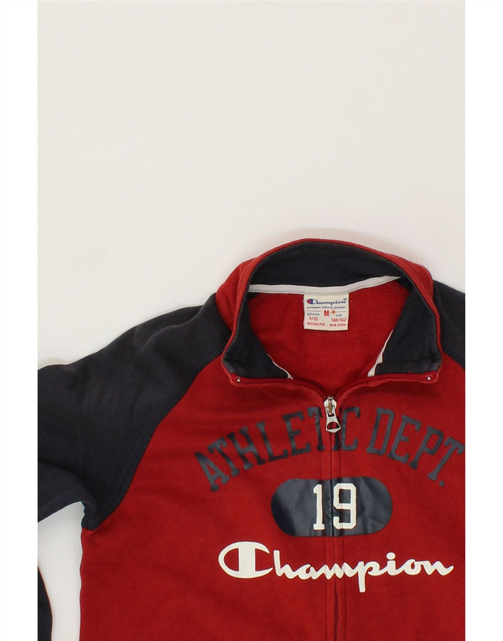 CHAMPION Boys Rochester Tracksuit Top Jacket 9-10 Years Medium Red Vintage Champion and Second-Hand Champion from Messina Hembry 