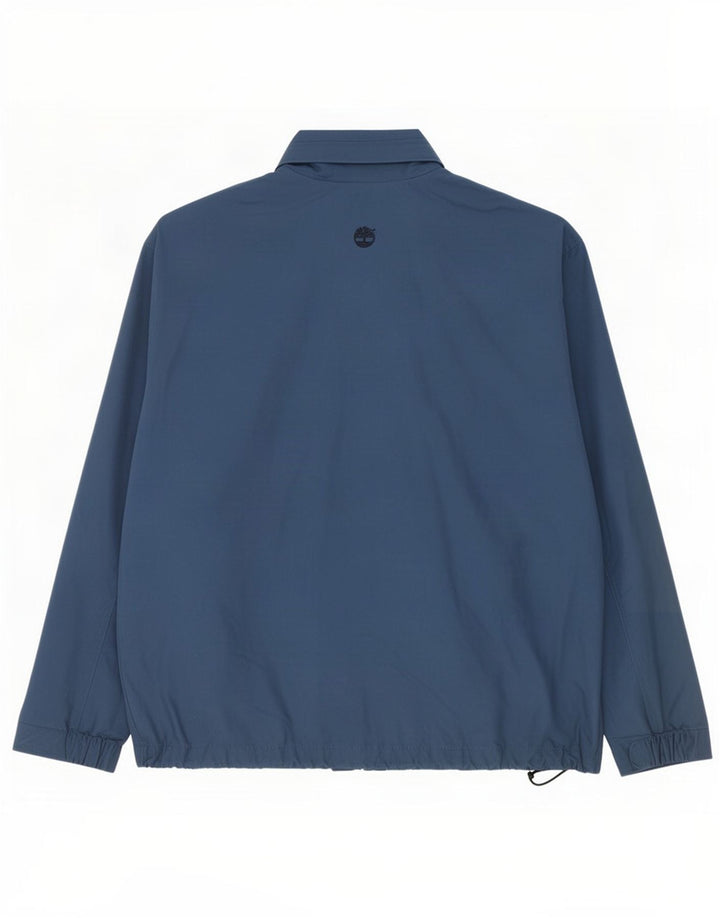 Timberland Mens Rain Jacket UK 38 Medium Navy Blue Cotton