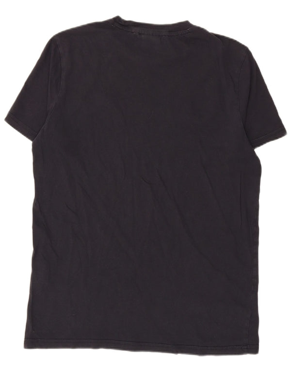 CHAMPION Mens Graphic T-Shirt Top Small Navy Blue Cotton