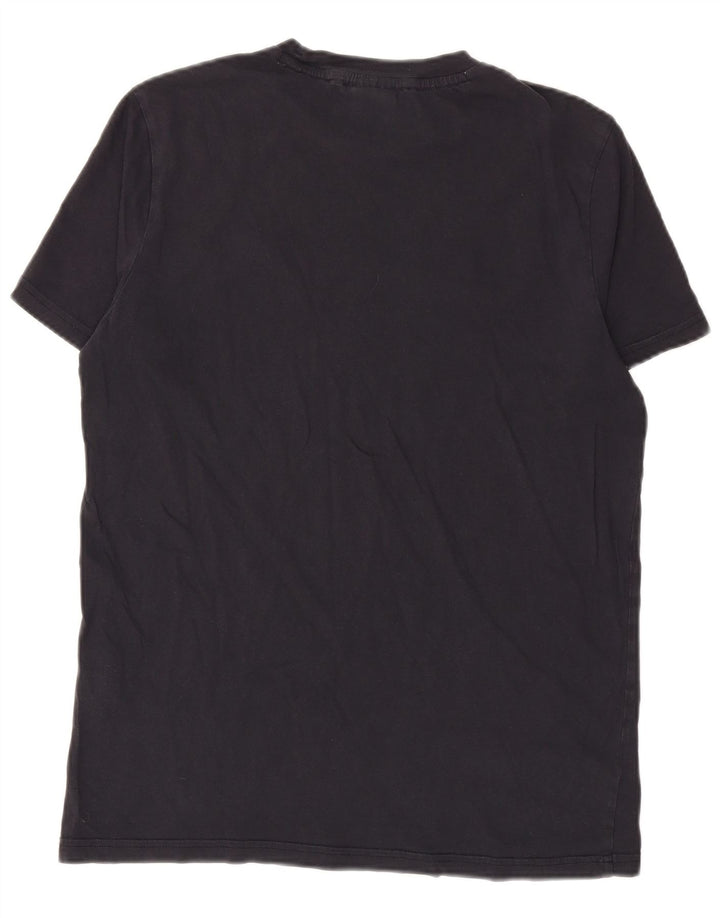 CHAMPION Mens Graphic T-Shirt Top Small Navy Blue Cotton