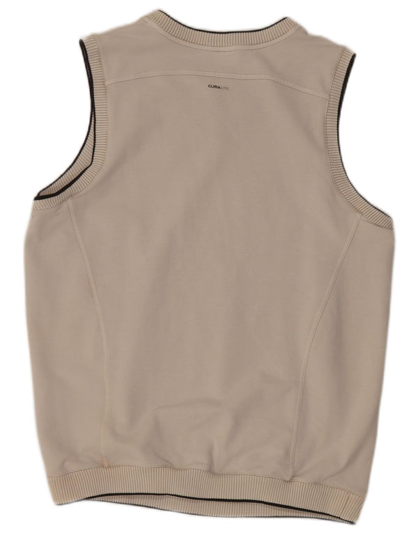 Adidas Mens Clima 365 Sleeveless Sweatshirt Jumper Medium White Cotton