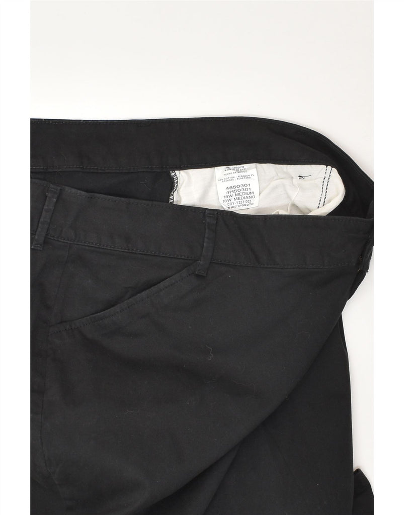 LEE Womens Slim Casual Trousers US 18  2XL W40 L30  Black Cotton | Vintage Lee | Thrift | Second-Hand Lee | Used Clothing | Messina Hembry 