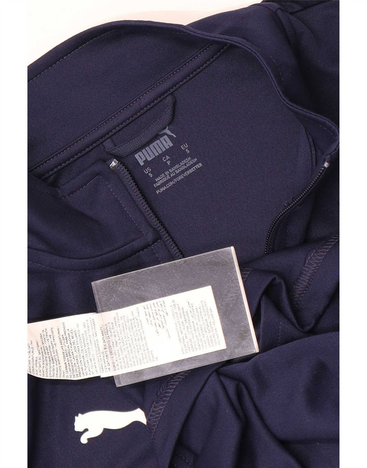 Puma Mens Graphic Tracksuit Top Jacket Small Navy Blue Polyester