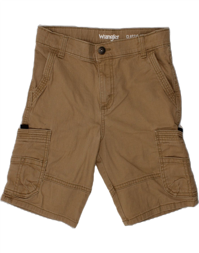 WRANGLER Boys Cargo Shorts 9-10 Years W24 Brown Cotton Vintage Wrangler and Second-Hand Wrangler from Messina Hembry 