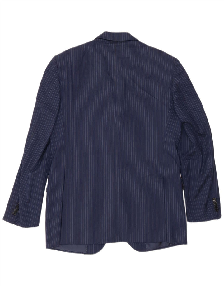 Pal Zileri Mens 3 Button Blazer Jacket IT 50 Large Navy Blue Pinstripe