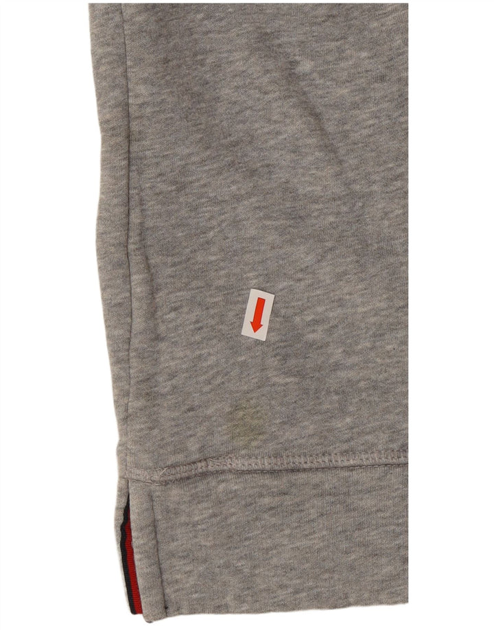 TOMMY HILFIGER Womens Oversized Graphic Hoodie Jumper UK 14 Medium Grey