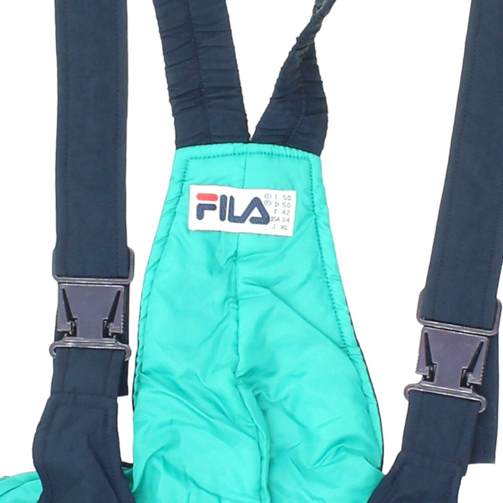 FILA Mens Navy Ski Salopettes | Vintage Designer Winter Sports Snow Pants VTG | Vintage Messina Hembry | Thrift | Second-Hand Messina Hembry | Used Clothing | Messina Hembry 