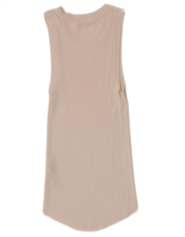 Zara Womens Vest Top UK 12 Medium White Viscose