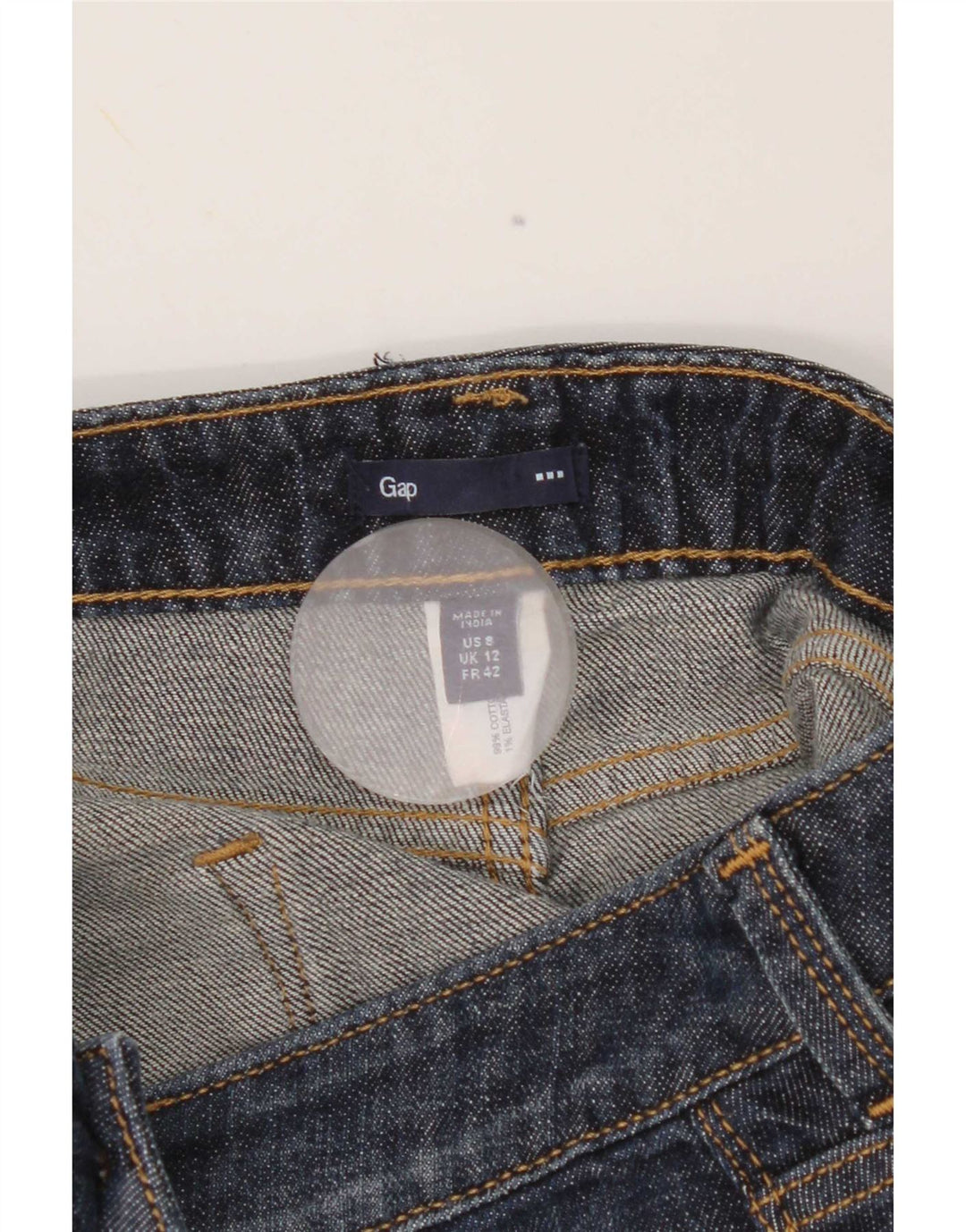 Gap Womens Mini Denim Skirt UK 12 Medium W32 Navy Blue Cotton