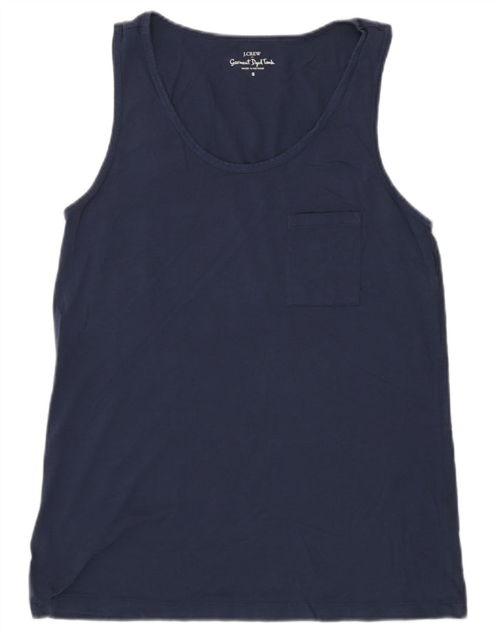 J. CREW Womens Vest Top UK 10 Small Navy Blue Cotton