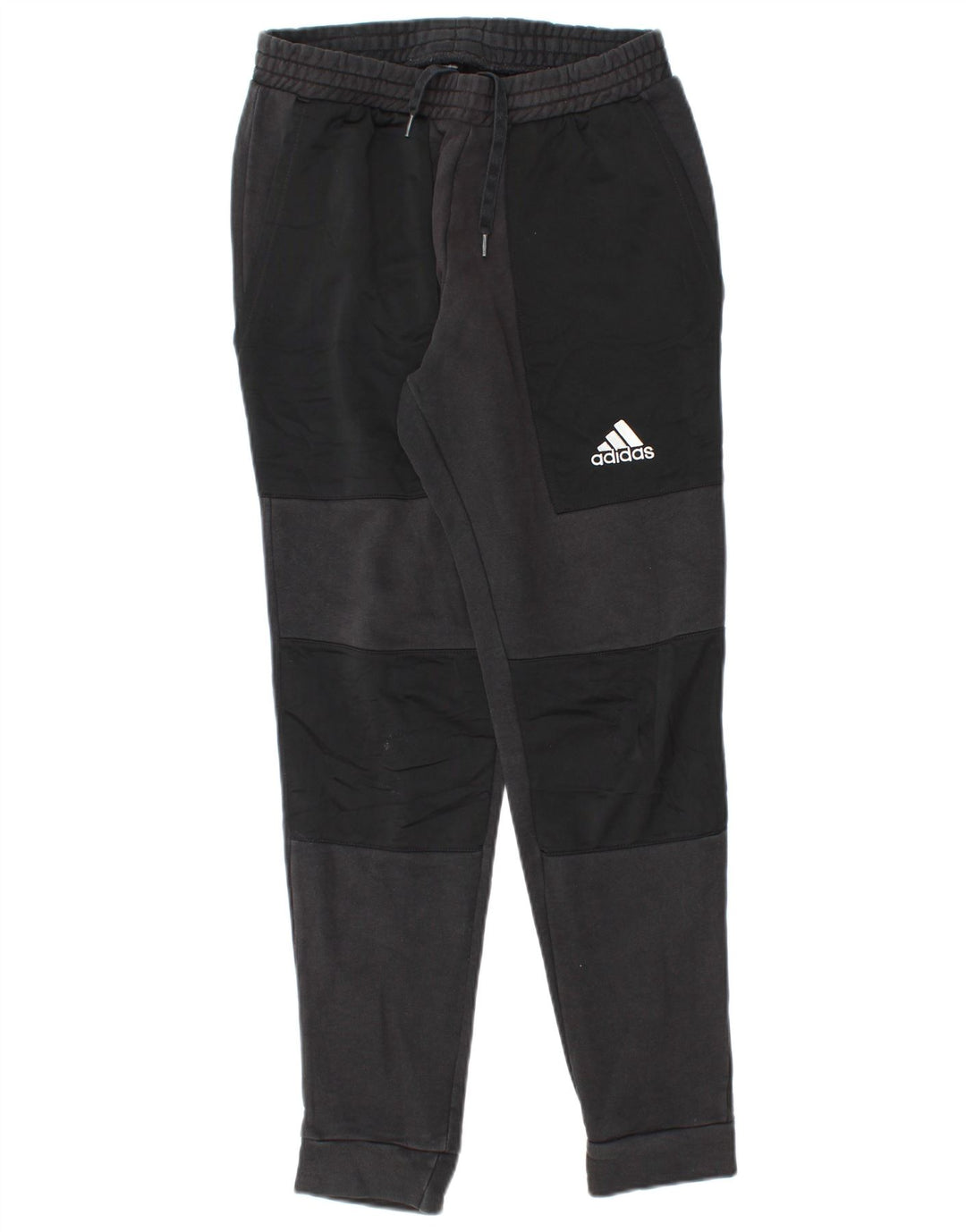 ADIDAS Mens Tracksuit Trousers Joggers Small Black Cotton