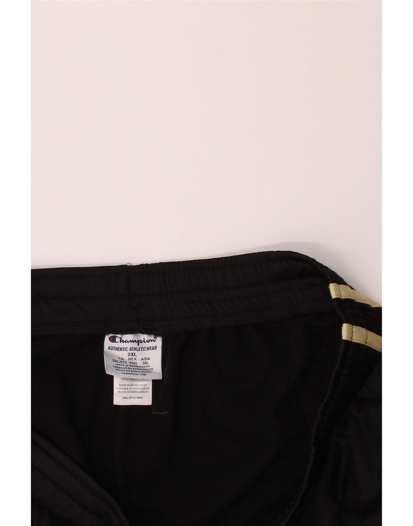 CHAMPION Mens Purdue Tracksuit Trousers Joggers 2XL  Black Polyester Vintage Champion and Second-Hand Champion from Messina Hembry 