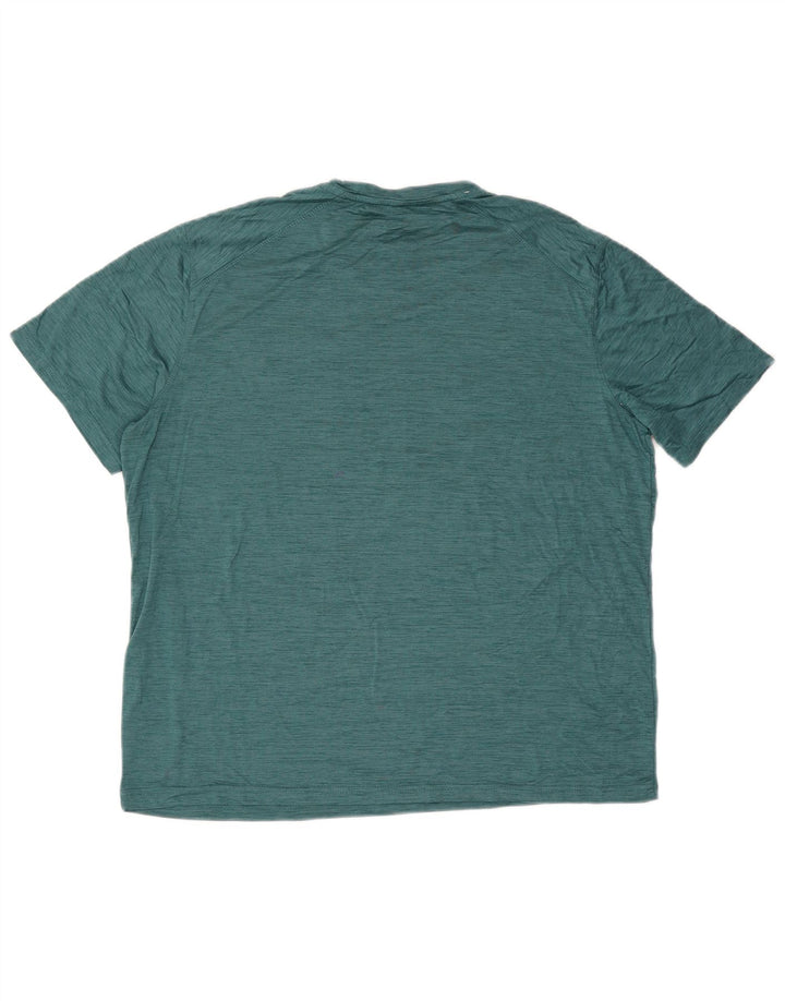 Eddie Bauer Mens T-Shirt Top XL Green Flecked Polyester