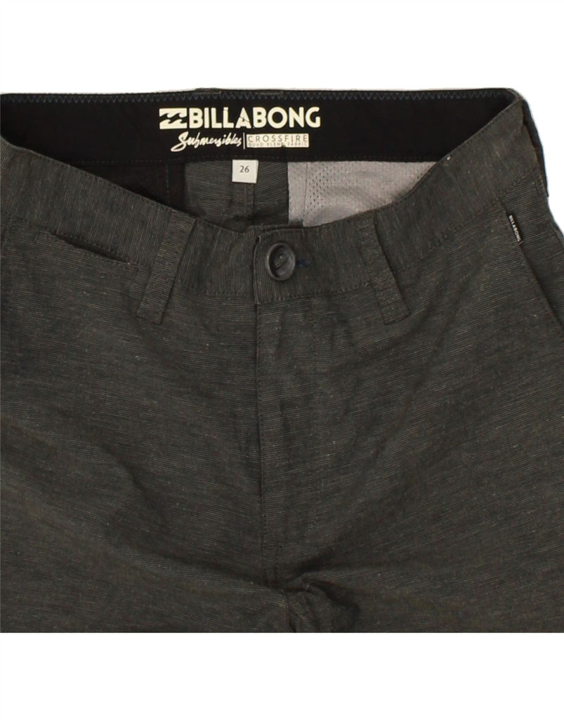 BILLABONG Womens Chino Shorts W26 Small Grey Polyester Vintage Billabong and Second-Hand Billabong from Messina Hembry 