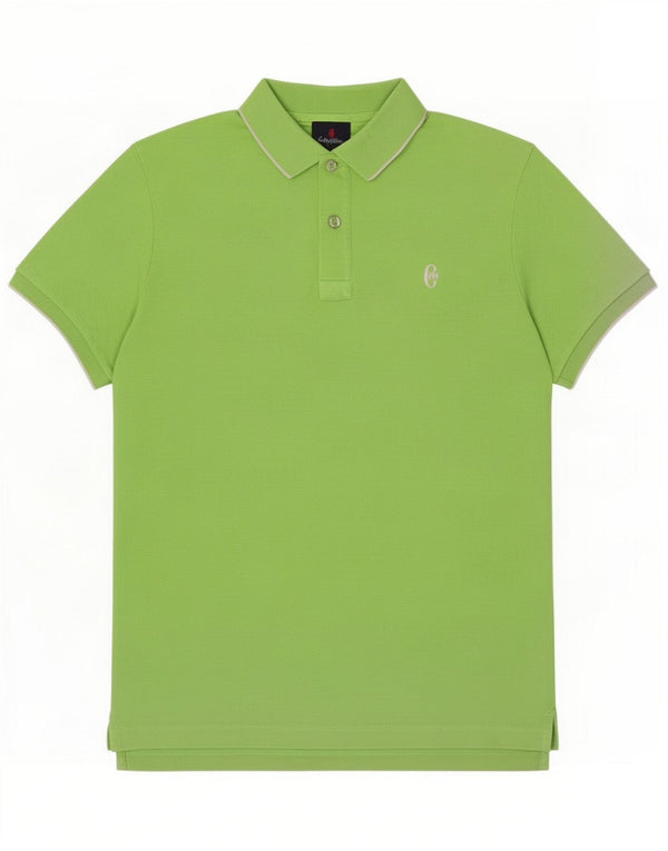 Conte of Florence Mens Polo Shirt Small Green Cotton