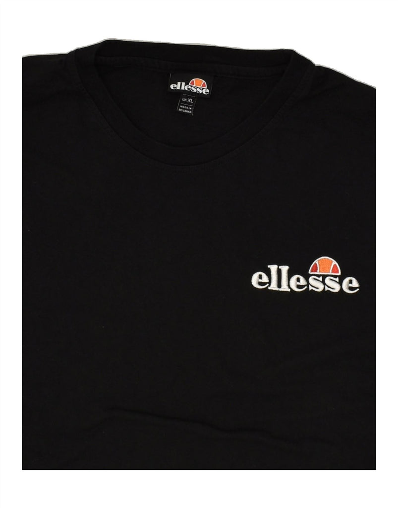 ELLESSE Womens Graphic T-Shirt Top UK 18 XL Black Cotton Vintage Ellesse and Second-Hand Ellesse from Messina Hembry 