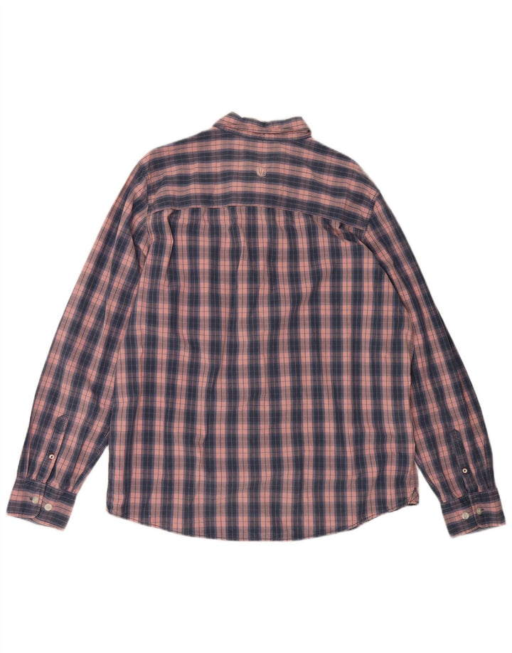 Fat Face Mens Regular Fit Shirt XL Pink Plaid Cotton