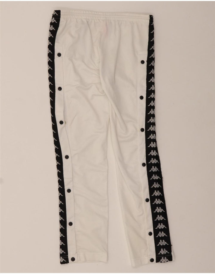 KAPPA Mens Graphic Tracksuit Trousers XS  White Polyester Vintage Kappa and Second-Hand Kappa from Messina Hembry 