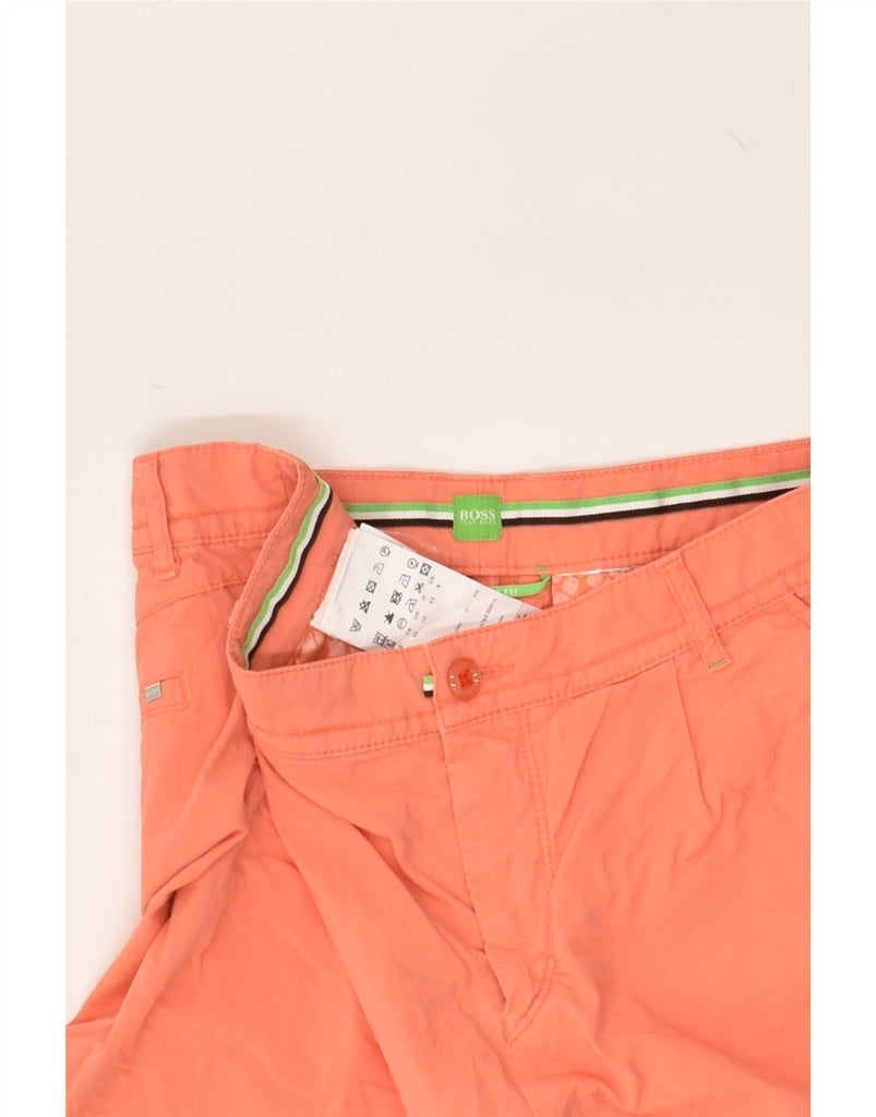 HUGO BOSS Womens Chino Shorts UK 10 Small W32 Pink Cotton | Vintage Hugo Boss | Thrift | Second-Hand Hugo Boss | Used Clothing | Messina Hembry 