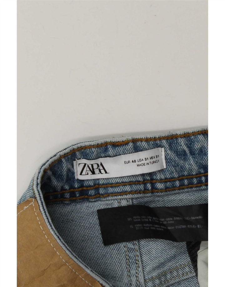 Zara Mens Distressed Straight Jeans EU 40 Medium W31 L29 Blue Cotton