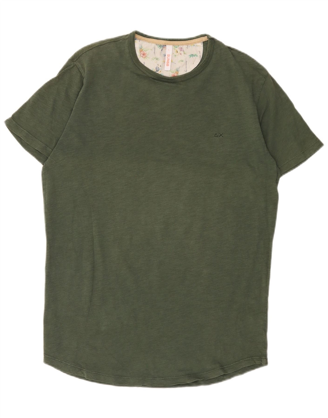 Sun68 Mens T-Shirt Top Large Khaki Cotton