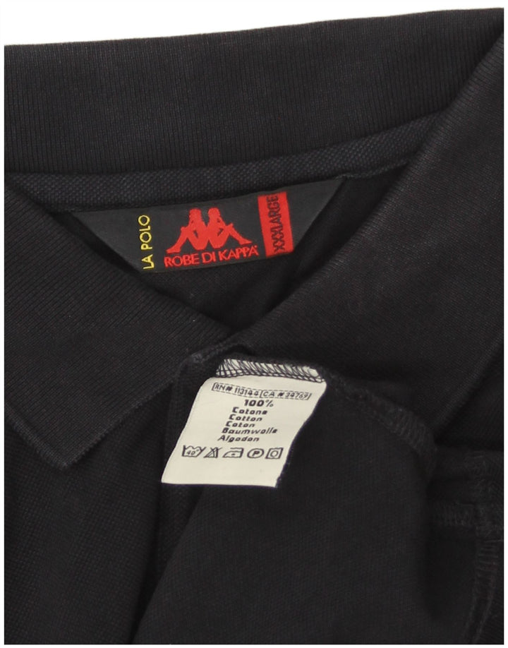 Kappa Mens Polo Shirt 3XL Navy Blue Cotton
