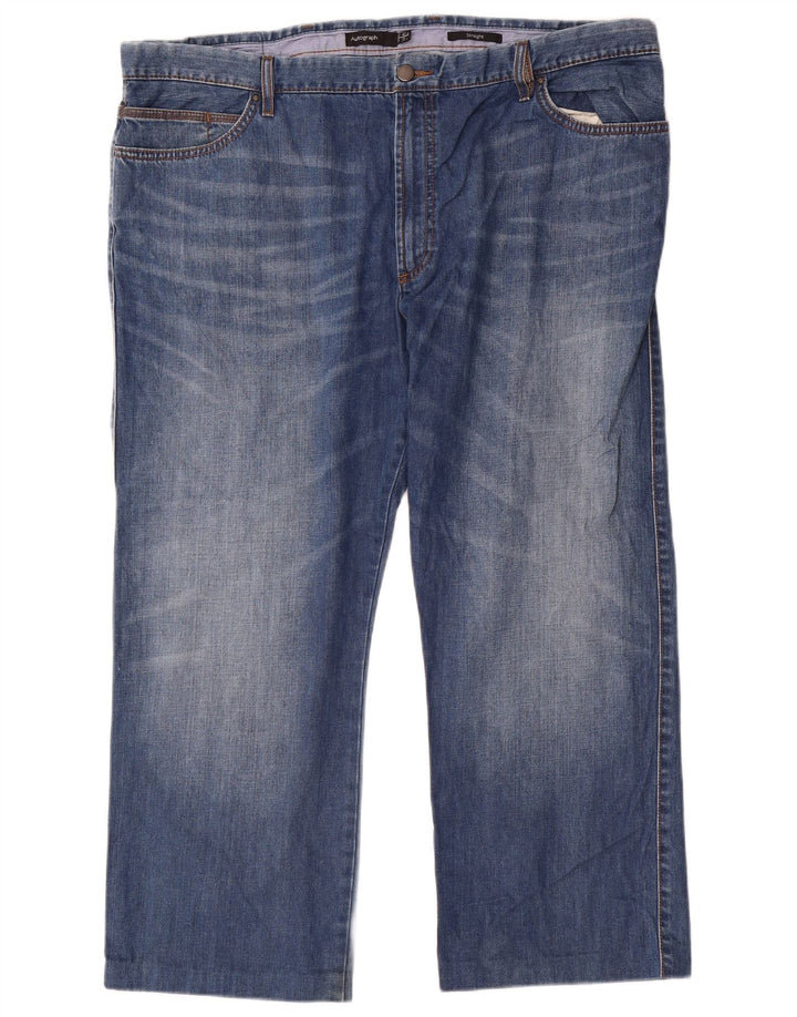 Marks & Spencer Mens Autograph Straight Jeans W42 L27 Blue Cotton