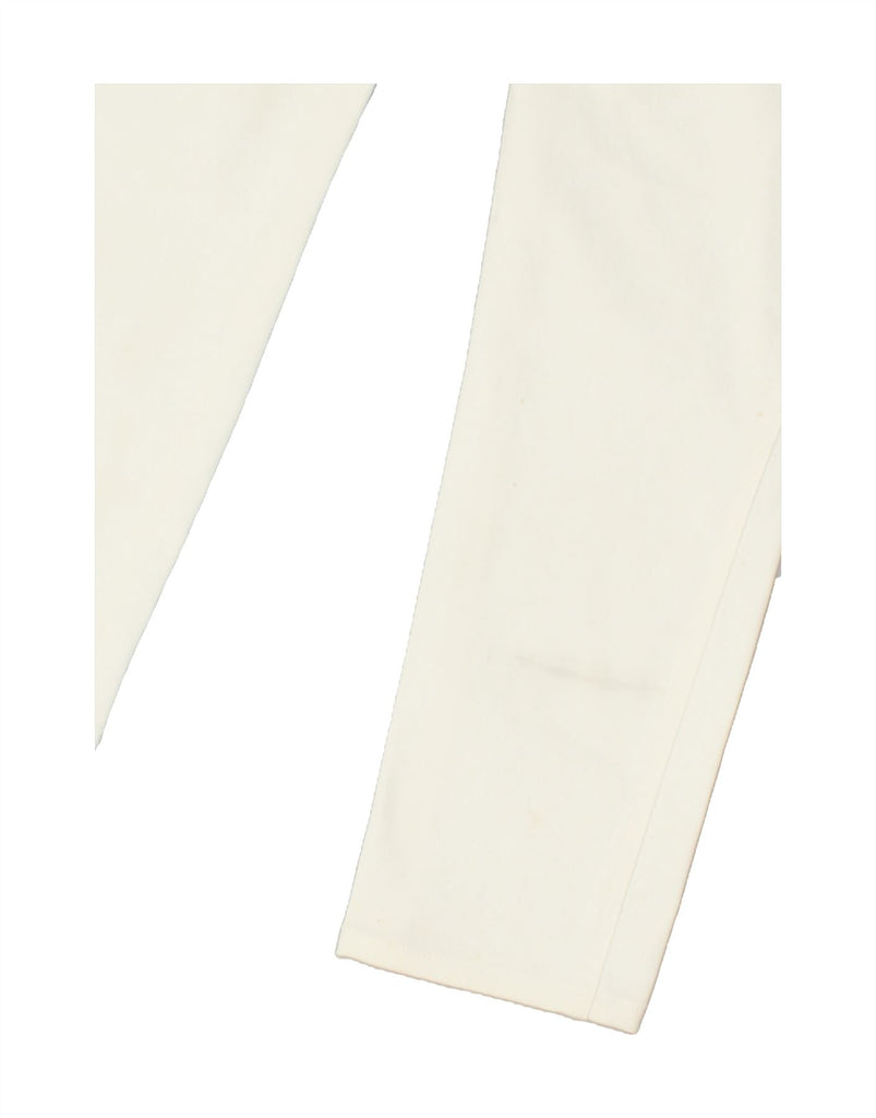 RALPH LAUREN Womens Slim Cropped Trousers US 2 XS W26 L25 White Cotton Vintage Ralph Lauren and Second-Hand Ralph Lauren from Messina Hembry 