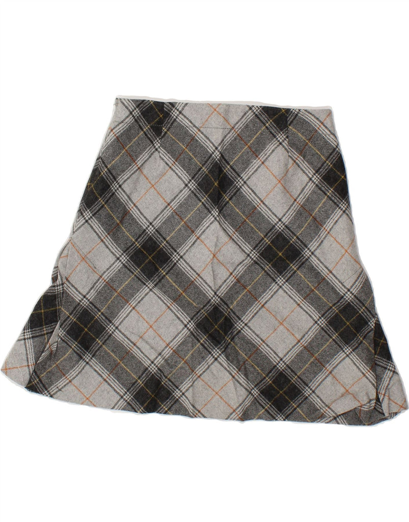 J. CREW Womens A-Line Skirt US 4 Small W27 Grey Check Wool | Vintage J. Crew | Thrift | Second-Hand J. Crew | Used Clothing | Messina Hembry 