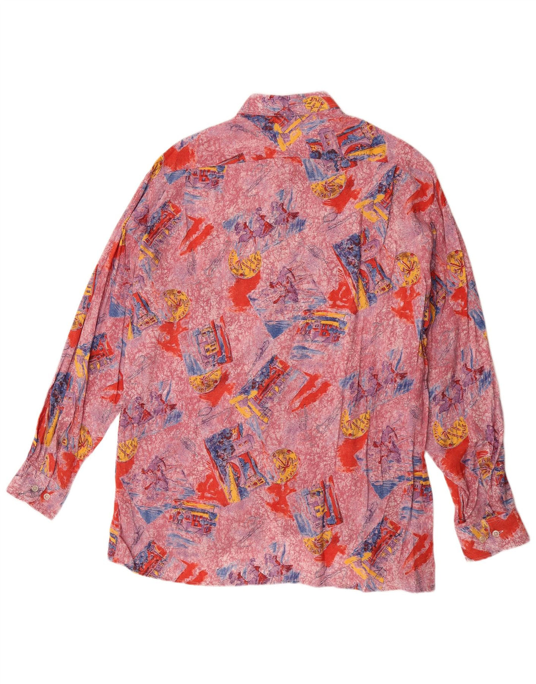 Angelo Litrico Mens Graphic Shirt Size 41/42 Large Multicoloured Viscose