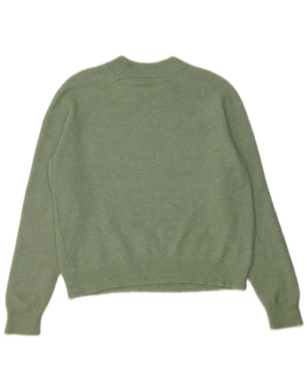 Zara Womens Oversized Crew Neck Jumper Sweater UK 10 Small Green