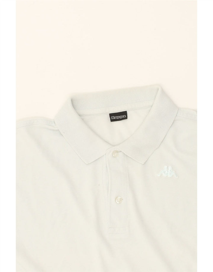 KAPPA Mens Polo Shirt Medium Off White Cotton Vintage Kappa and Second-Hand Kappa from Messina Hembry 