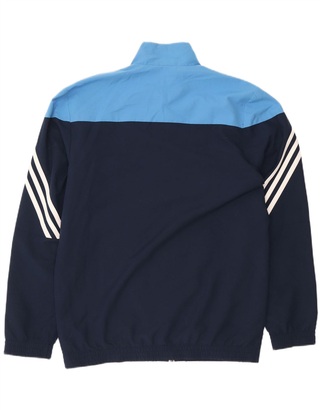 Adidas Mens Tracksuit Top Jacket UK 36/38 Small Navy Blue Colourblock