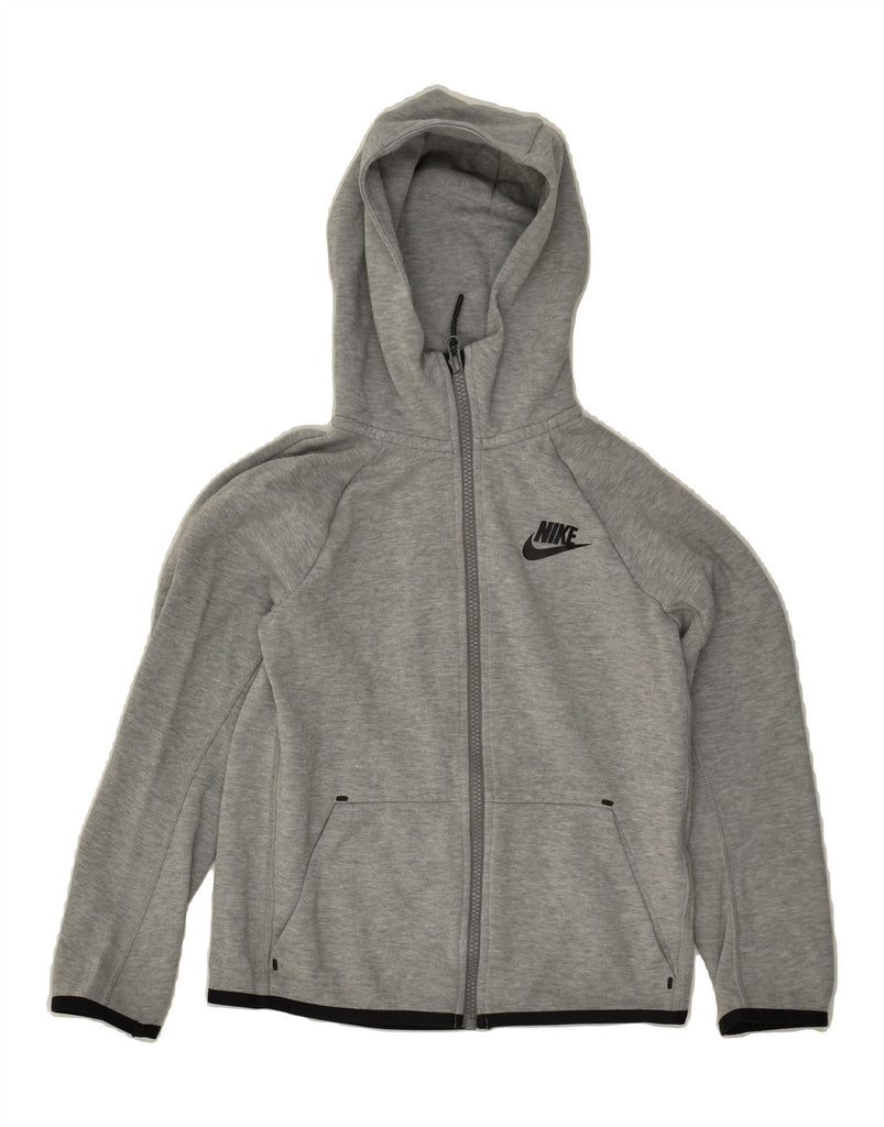 NIKE Boys Zip Hoodie Sweater 8-9 Years Small Grey Cotton | Vintage Nike | Thrift | Second-Hand Nike | Used Clothing | Messina Hembry 