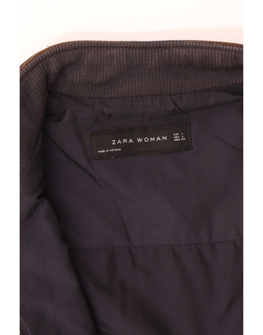Zara Womens Quilted Gilet UK 14 Large Navy Blue