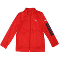 PUMA Boys Graphic Tracksuit Top Jacket 2-3 Years Red Polyester Vintage Puma and Second-Hand Puma from Messina Hembry 