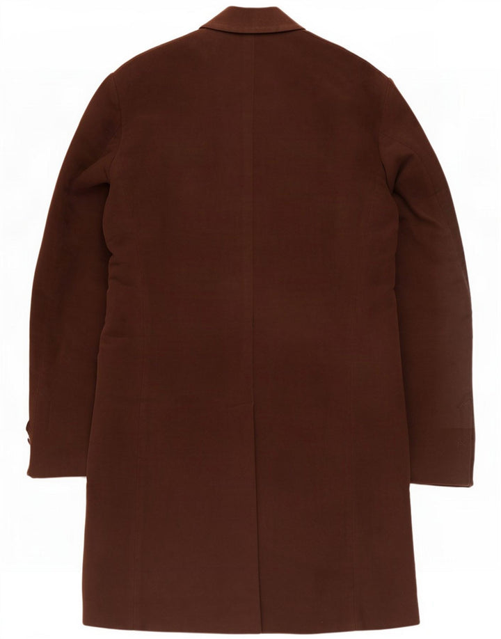 Guess Mens Overcoat UK 38 Medium Brown Cotton