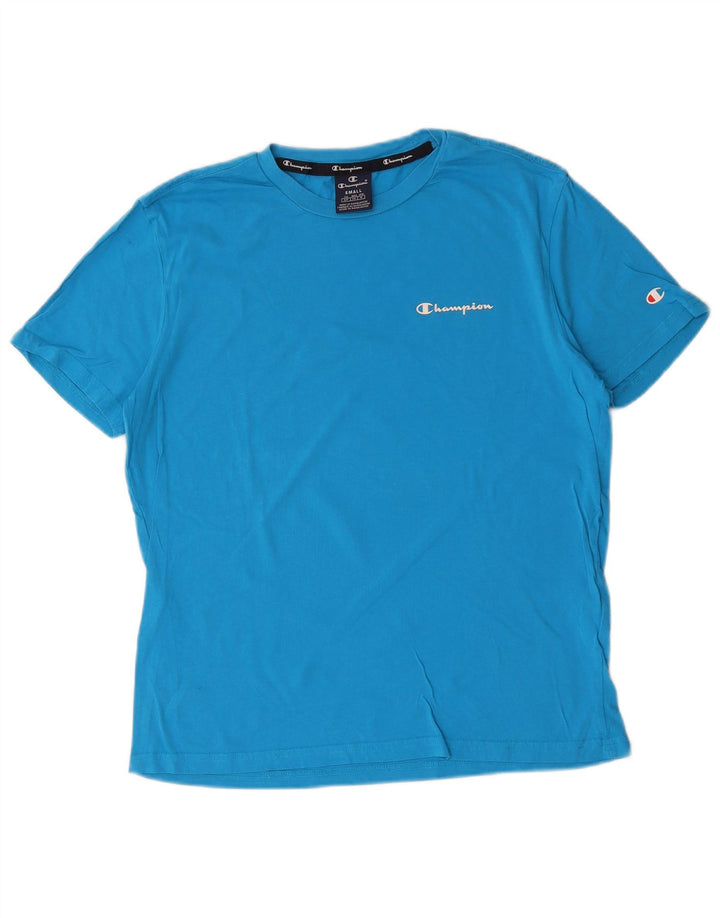 Champion Mens T-Shirt Top Small Blue Cotton