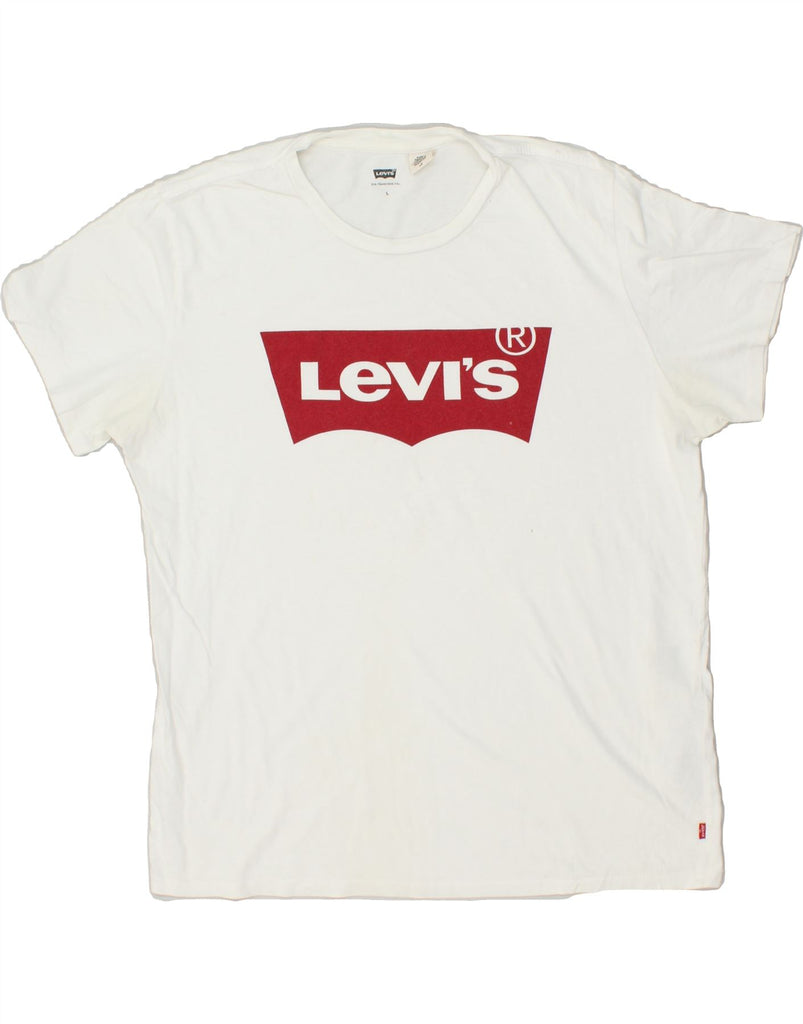 LEVI'S Mens Graphic T-Shirt Top Large White Cotton | Vintage Levi's | Thrift | Second-Hand Levi's | Used Clothing | Messina Hembry 